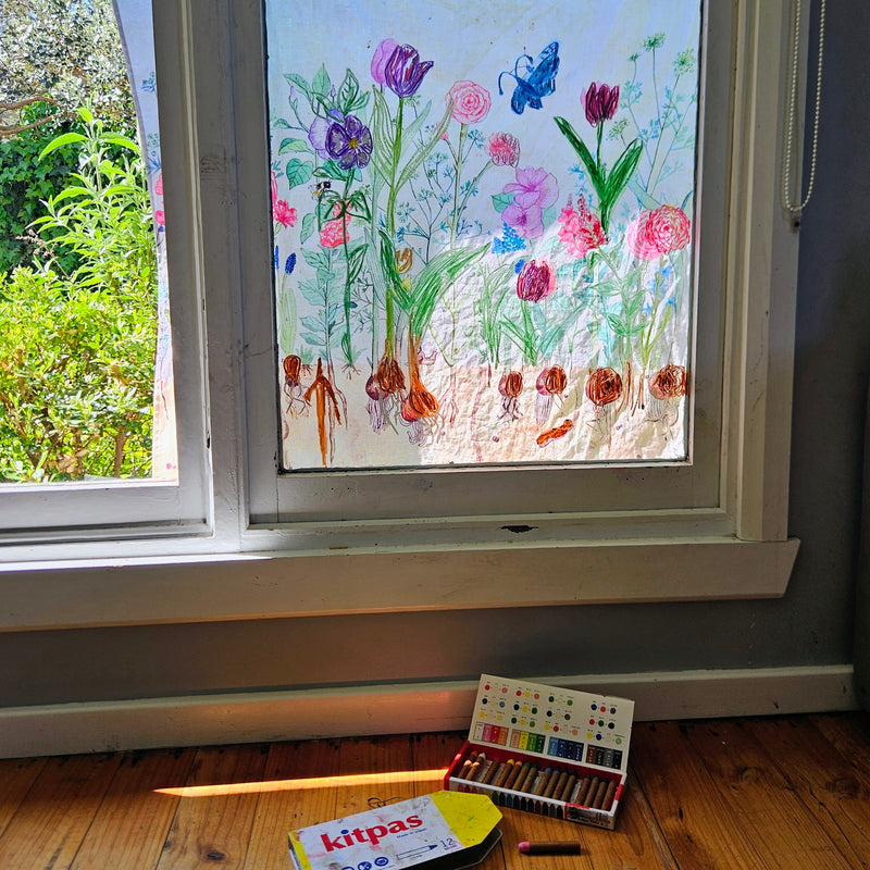 Kitpas Medium Stick Rice Wax Crayons 12 Colours Stationary Art and craft for kids 3yrs+