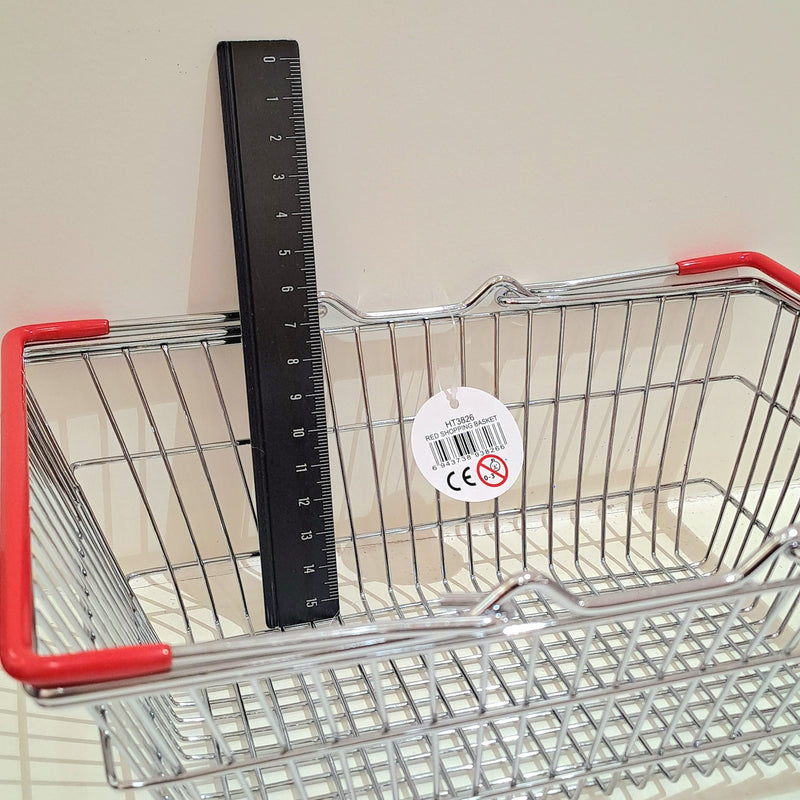 ToysLink Shopping Basket with Red Handle Pretend & Imaginative Play Kitchen Toys Baby Toys 18m+