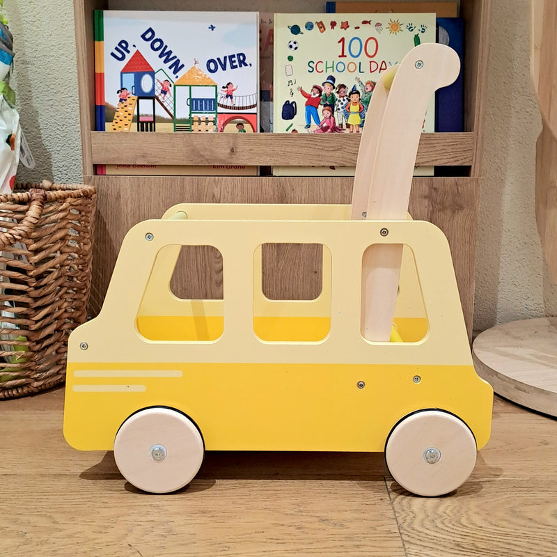 Moover Toys Essential School Bus Baby Walker Baby Toys Yellow 18m+ (Bulky Shipping)
