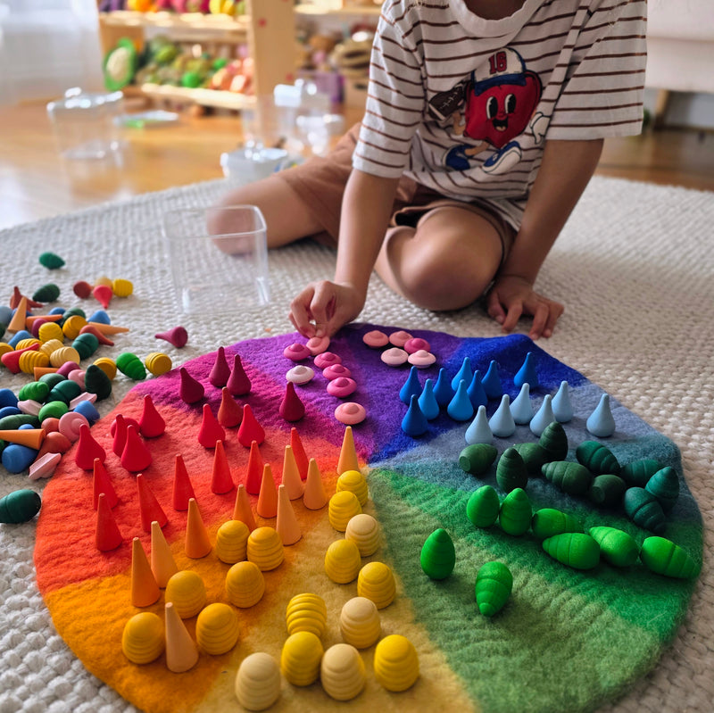 Papoose Felt Goethe Colour Play Mat Playscape 50cm Pretend & Imaginative Play Toys 3yrs+