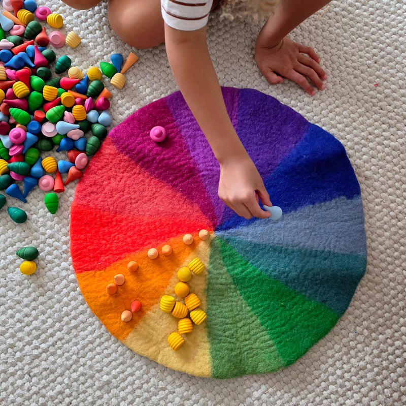 Papoose Felt Goethe Colour Play Mat Playscape 50cm Pretend & Imaginative Play Toys 3yrs+