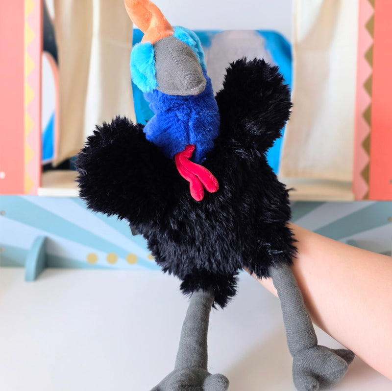 Eco Cassowary Hand Puppet 25cm By Eco Buddies Pretend and Imaginative Play Toy 3yrs+