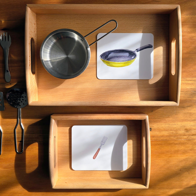 Montessori Mini Kitchen Replicas with Similar Cards 3yrs+