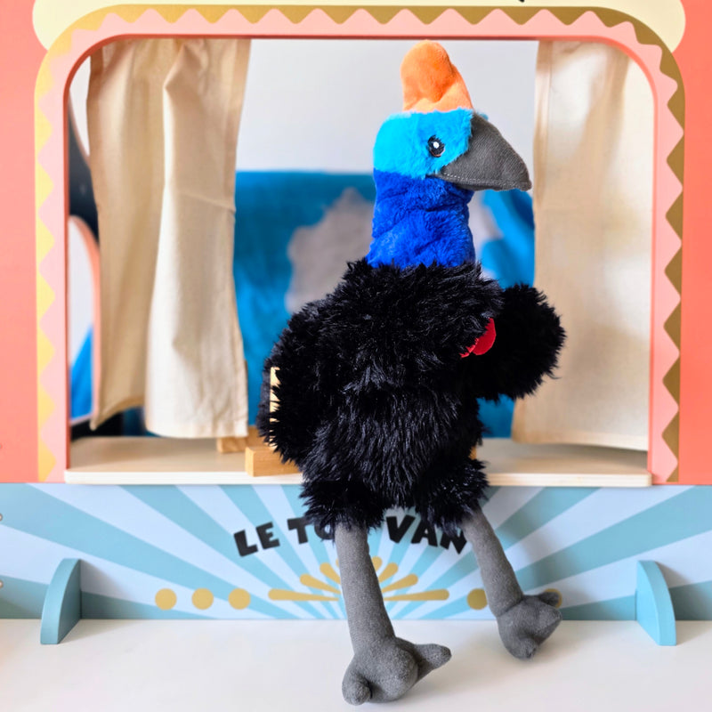 Eco Cassowary Hand Puppet 25cm By Eco Buddies Pretend and Imaginative Play Toy 3yrs+