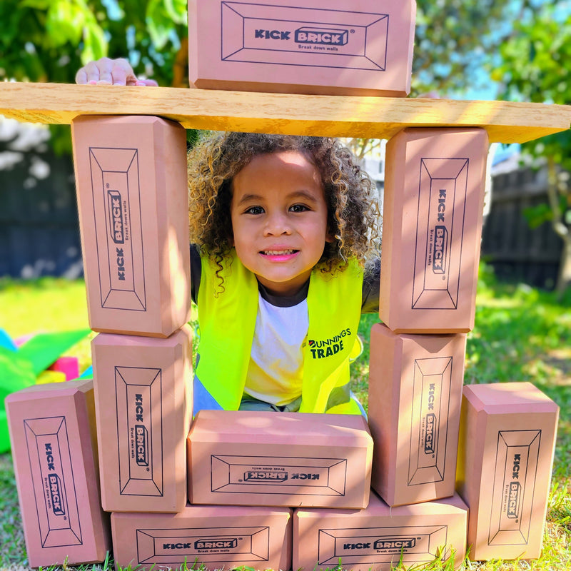 KICKBrick Brown Single Pack 25 Bricks Construction Toys Best Seller 3yrs+ (Soft Play Equipment)