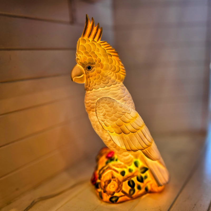 Heico Kids Night Light Cockatoo Lamp with white CORD Room Decor