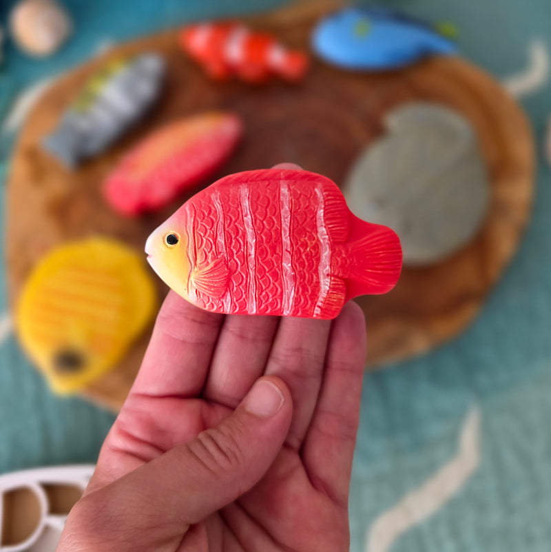 Yellow Door Sensory Play Stones Fish 8pcs Playdough Sand Toys Sensory Toys Toddler Developmental Toys 2yrs+