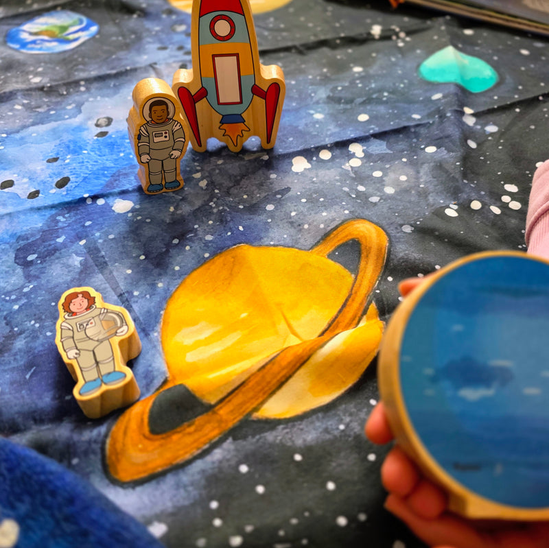 Wonderie The Solar System Cloth Open Ended Play Mat Space Cape 3yrs+