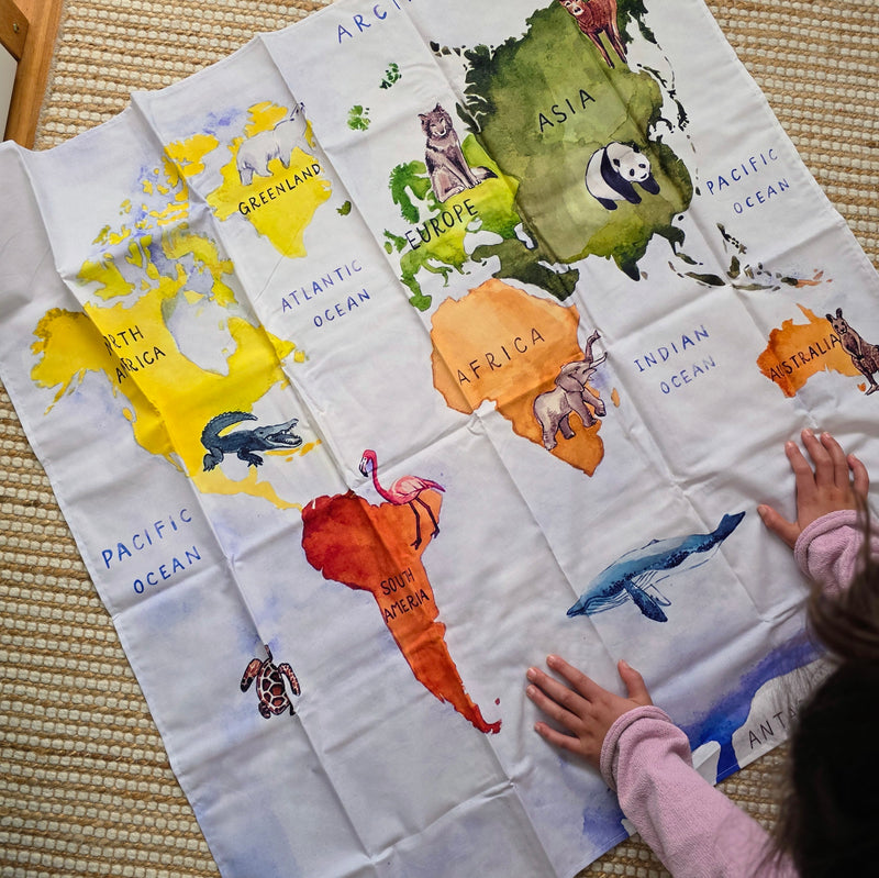 Wonderie Our World Cloth Open Ended Play Mat Earth Cape 3yrs+