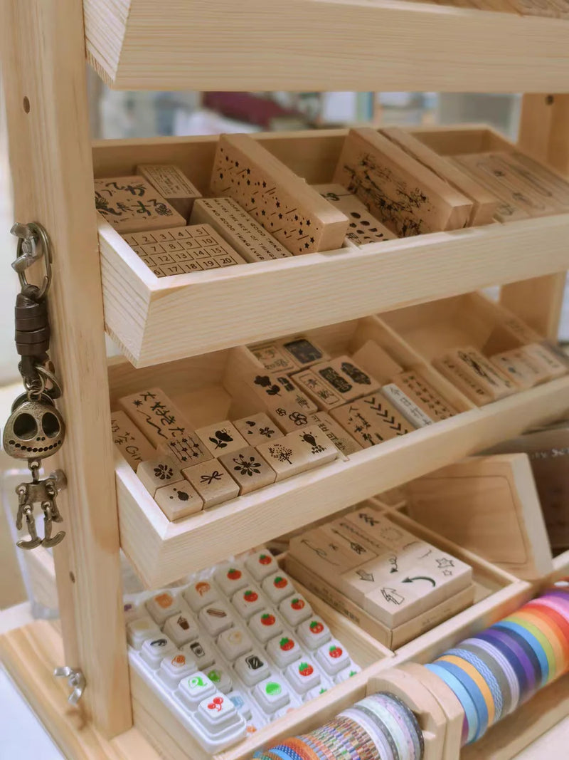 JoyKids 5 Tier Convertible Organiser Display and Storage Unit Solid Pine Wood Toddler 12m+