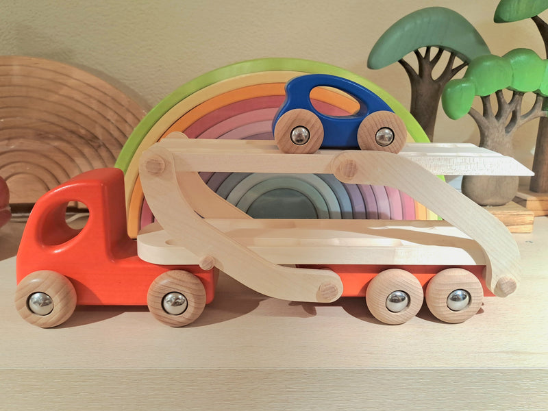 Auto Transporter Eco Toddler Wooden Toy Car by Bajo 18m+