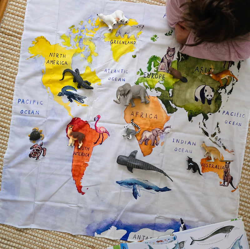 Wonderie Our World Cloth Open Ended Play Mat Earth Cape 3yrs+