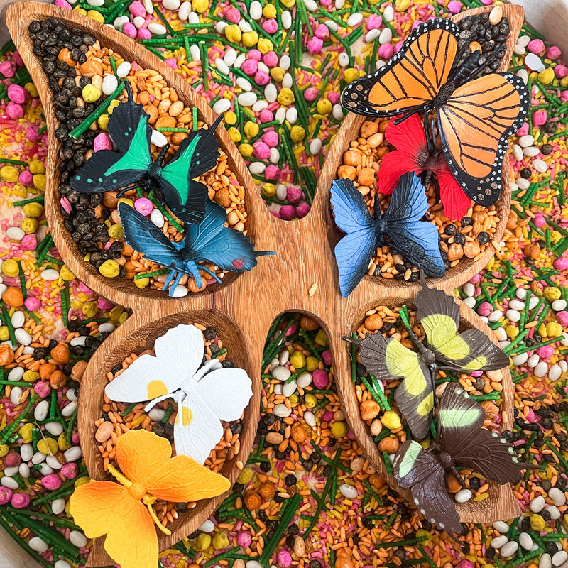 Tube of 8 Butterflies Animal Figurines Montessori Language Learning Woodland Figurines by Safari Ltd Toob Range 3yrs+