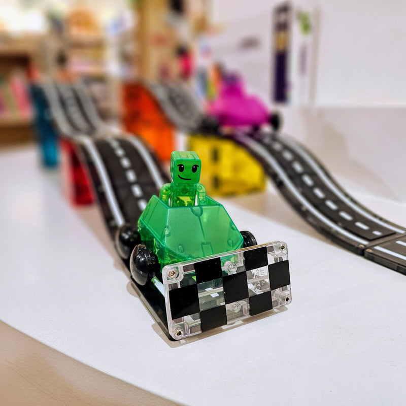 Magna Tiles Road Downhill Duo Car Ramp Race Track 40 Piece Set Magnetic Tiles Best Seller Most Loved in Store 3yrs+