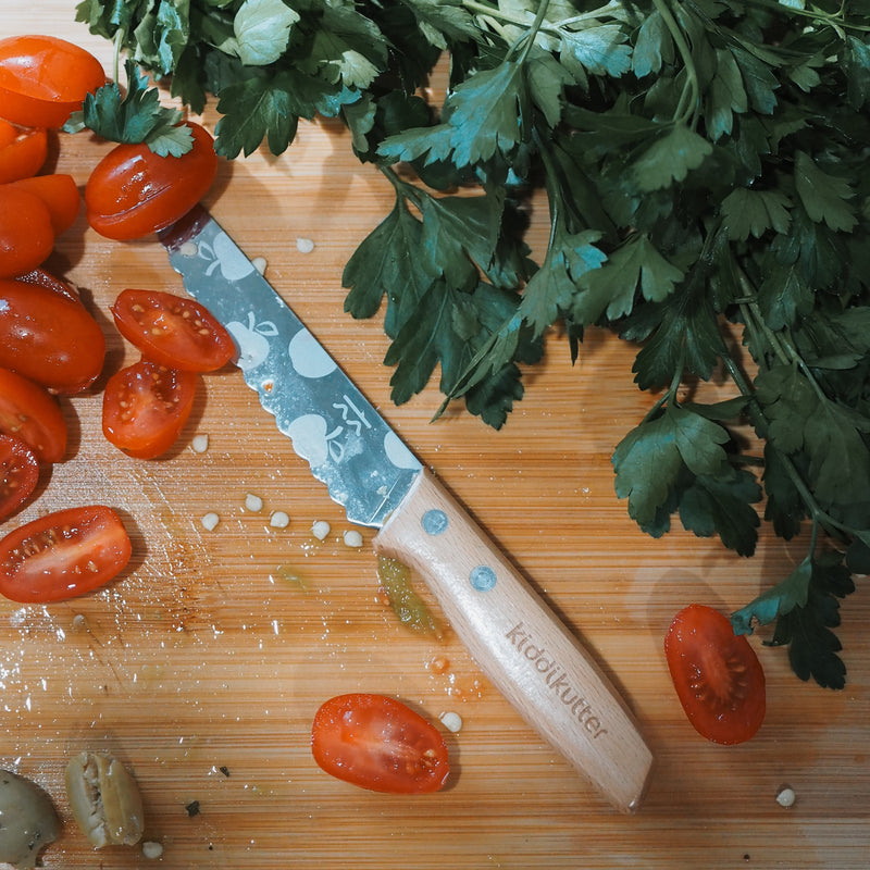 Kiddikutter Toddler Friendly Knife Wooden Apples Montessori Practical Life Materials Best Seller 3yrs+