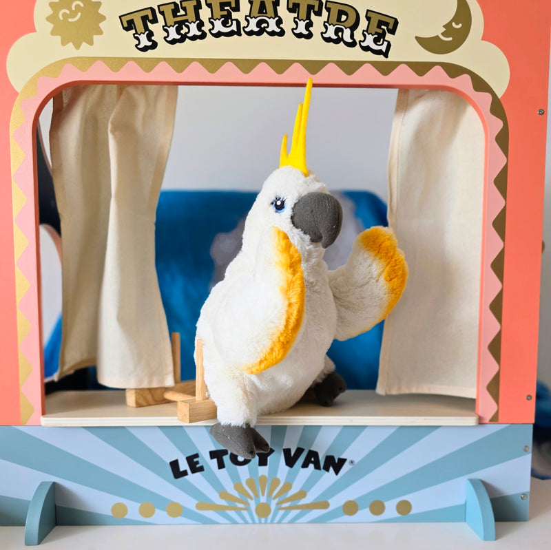 Eco Cockatoo Hand Puppet 25cm By Eco Buddies Pretend and Imaginative Play Toy 3yrs+