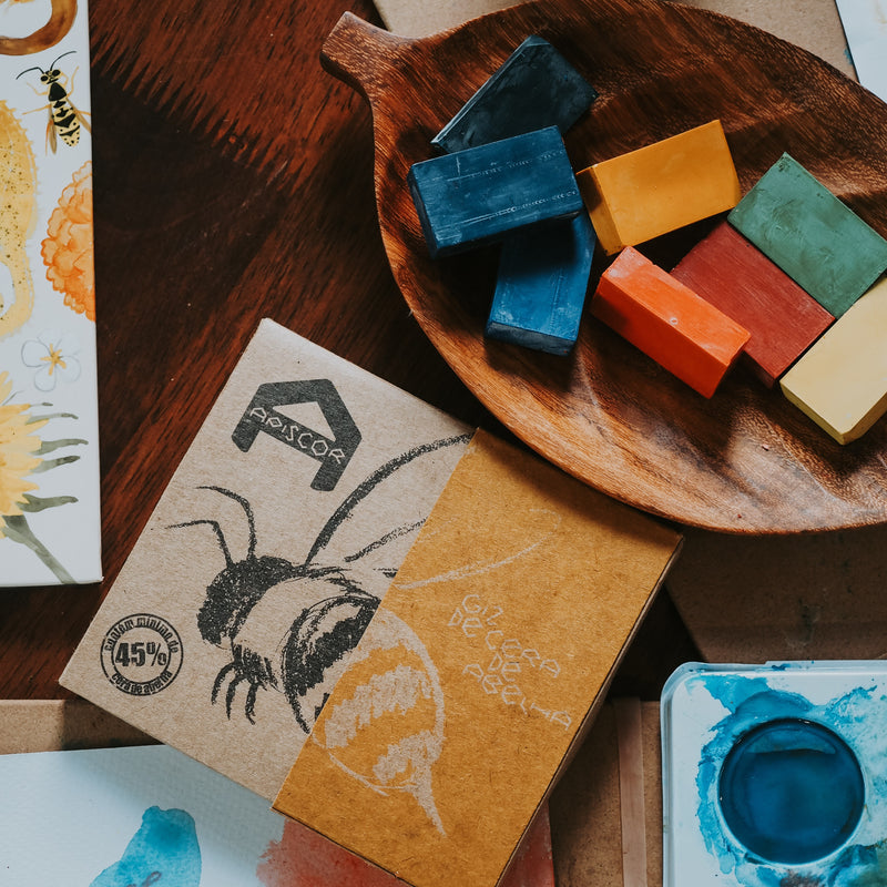 Apiscor Block Crayons Waldorf Education Inspired 8pc Stationary Art and craft for kids 3yrs+