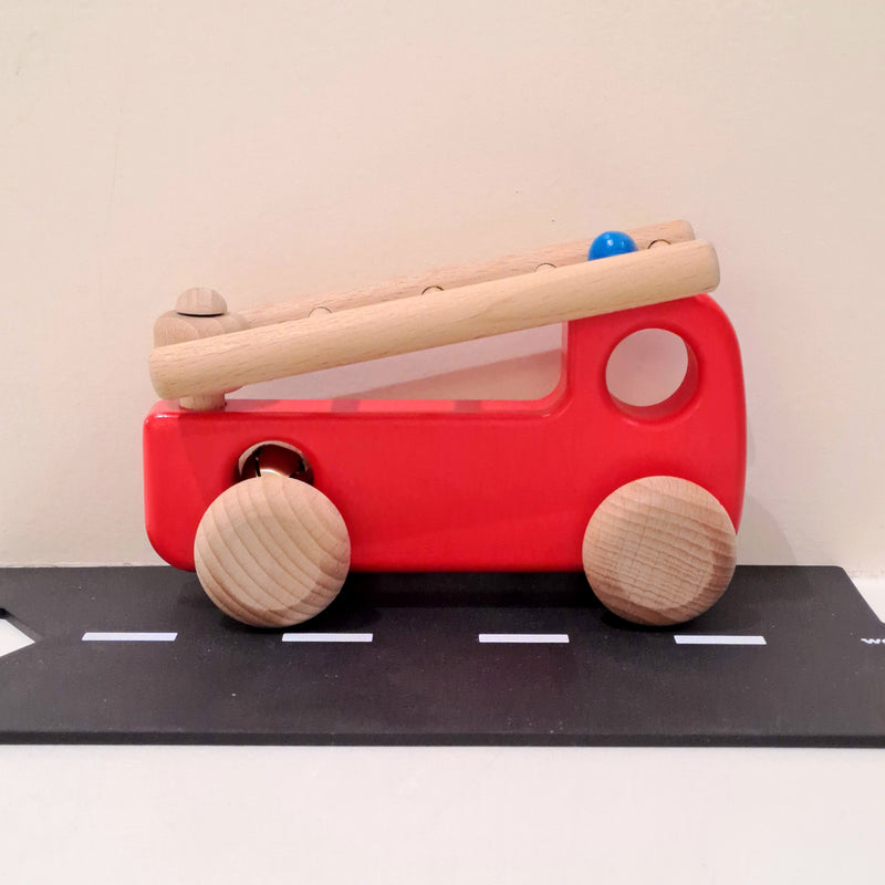 Bajo Emergency Vehicle Set of 5 Toddler Wooden Toy Car Developmental Toys for Toddlers 2yrs+