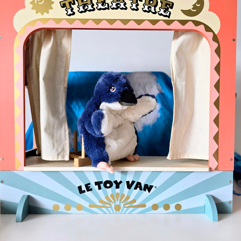 Eco Little Penguin Hand Puppet 25cm By Eco Buddies Pretend and Imaginative Play Toy 3yrs+