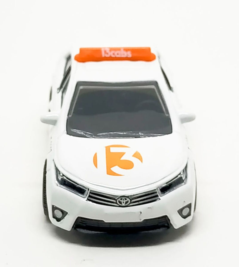 Majorette Taxi Toyota Corolla Altis 13cabs WHITE Metal Travel Toy Car Best Seller Most Loved in Store 3yrs+