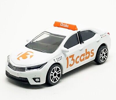 Majorette Taxi Toyota Corolla Altis 13cabs WHITE Metal Travel Toy Car Best Seller Most Loved in Store 3yrs+