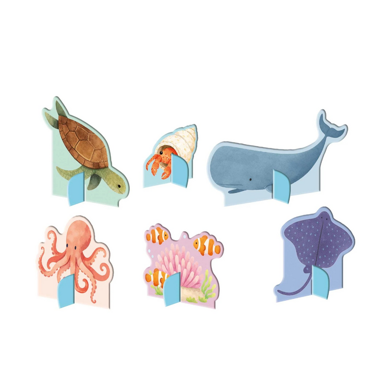 Glow in the Dark Day and Night Sea 100pc Puzzle and Book Set by Sassi Ocean Theme Gift Idea for 5yrs+