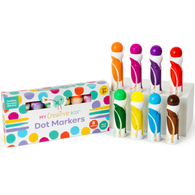 My Creative Box Dot Markers Set of 8 Art and Craft for Kids 3yrs+