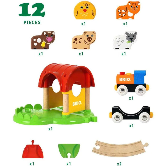 BRIO My First Farm 12pcs Toddler Toys 18m+ Farm Animal Toys