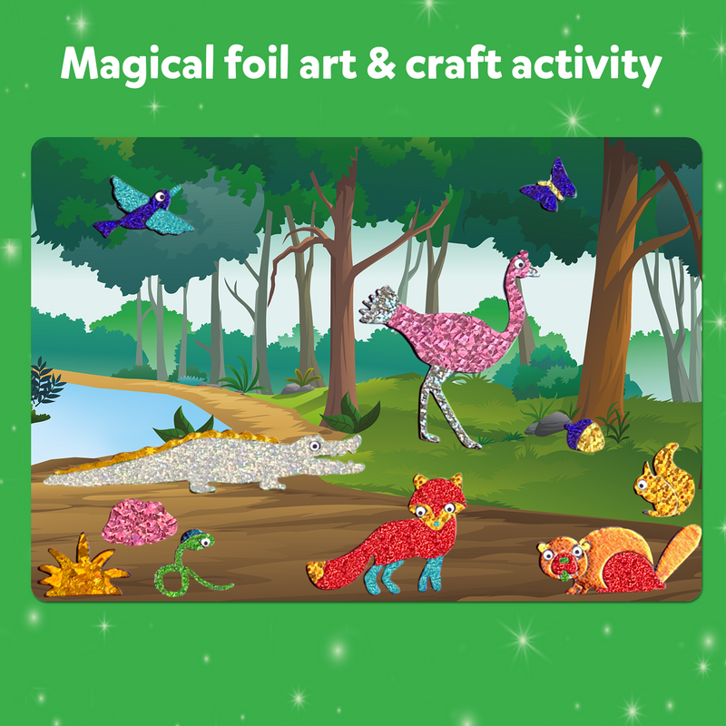 Skillmatics Foil Fun World Of Animals No Mess Art Kit Art and craft for kids 4yrs+