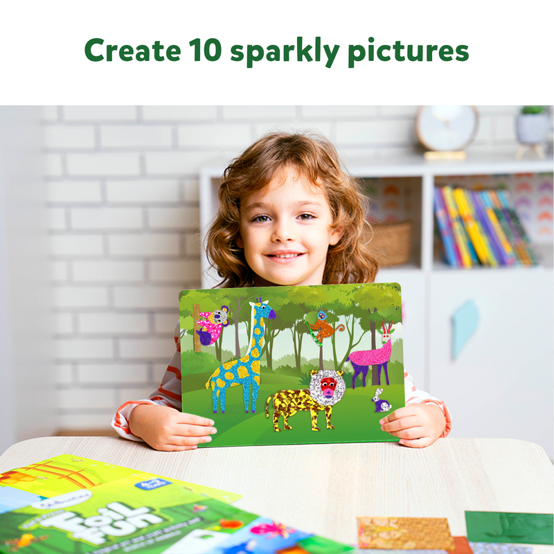 Skillmatics Foil Fun World Of Animals No Mess Art Kit Art and craft for kids 4yrs+