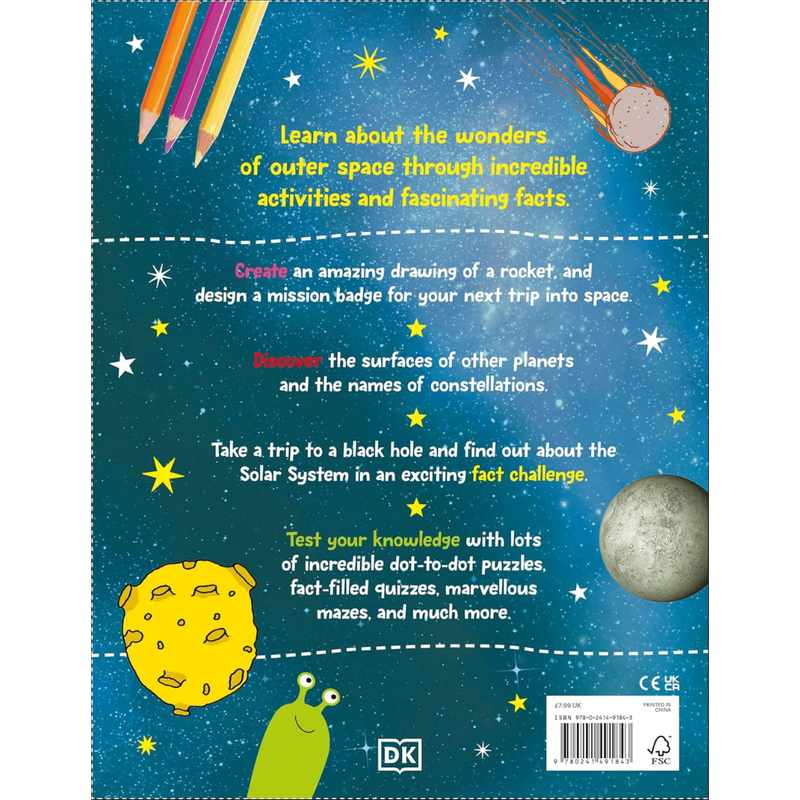 The Fact-Packed Activity Book: Space Activity Interactive Book (Paperback) Art and Craft for Kids Travel Toys
