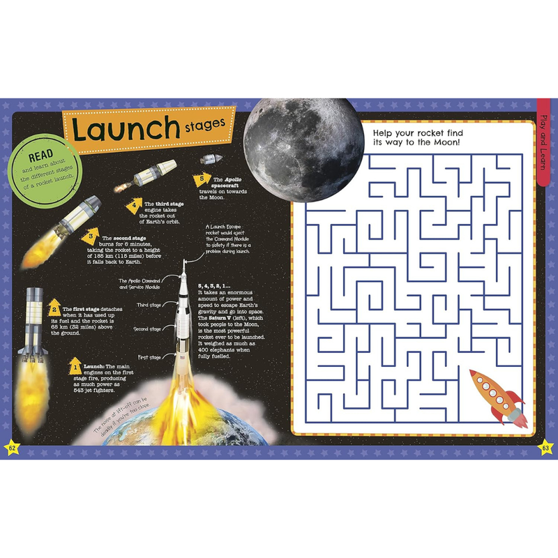 The Fact-Packed Activity Book: Space Activity Interactive Book (Paperback) Art and Craft for Kids Travel Toys