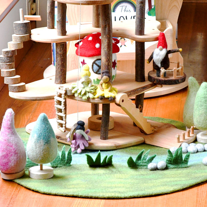 Tara Treasures Felt Spring Play Mat Playscape 80cm Diameter Pretend & Imaginative Play Toys Best Seller 3yrs+