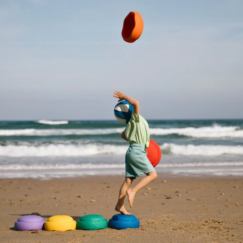 Stapelstein Stepping Stones Rainbow 6pc Set Developmental Toys for Toddlers Gifts Idea 12m+ (Furniture Shipping)