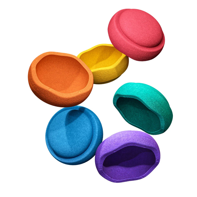 Stapelstein Stepping Stones Rainbow 6pc Set Developmental Toys for Toddlers Gifts Idea 12m+ (Furniture Shipping)