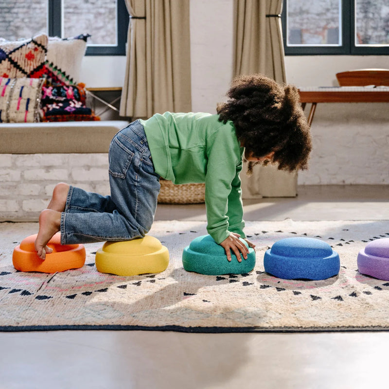 Stapelstein Stepping Stones Rainbow 6pc Set Developmental Toys for Toddlers Gifts Idea 12m+ (Furniture Shipping)