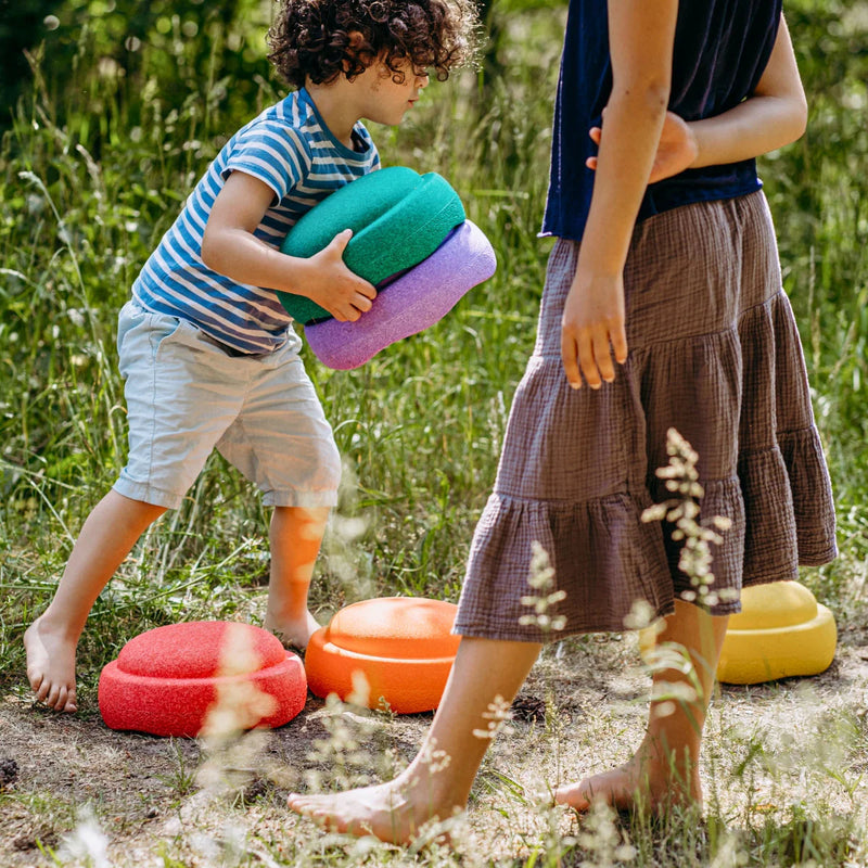 Stapelstein Stepping Stones Rainbow 6pc Set Developmental Toys for Toddlers Gifts Idea 12m+ (Furniture Shipping)