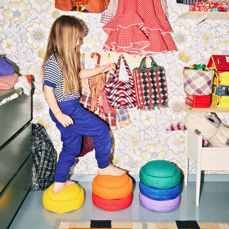 Stapelstein Stepping Stones Rainbow 6pc Set Developmental Toys for Toddlers Gifts Idea 12m+ (Furniture Shipping)