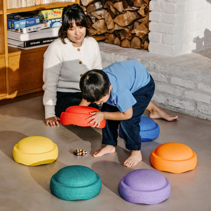 Stapelstein Stepping Stones Super Confetti Rainbow 6pc Set Toddler Toys Best Seller Gifting Idea for 12m+ (Bulky Item)