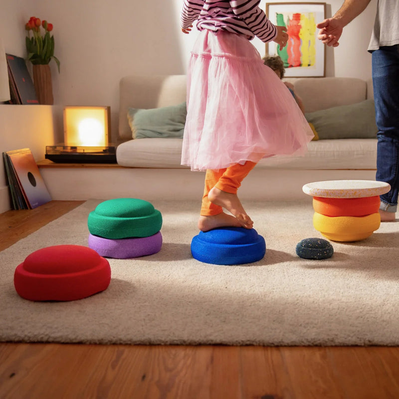 Stapelstein Stepping Stones EASTER PROMO Rainbow 6 + 1 Mini Pond Board + 1 Petal UFO Board Developmental Toys for Toddlers Gifts Idea 12m+ (Furniture Shipping)