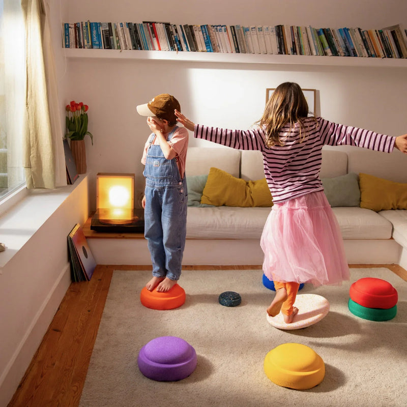 Stapelstein Stepping Stones EASTER PROMO Rainbow 6 + 1 Mini Pond Board + 1 Petal UFO Board Developmental Toys for Toddlers Gifts Idea 12m+ (Furniture Shipping)