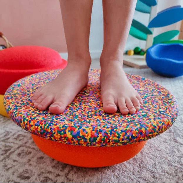 Stapelstein Stepping Stones Rainbow Confetti Balancing UFO Board Developmental Toys for Toddlers Gifts Idea 12m+