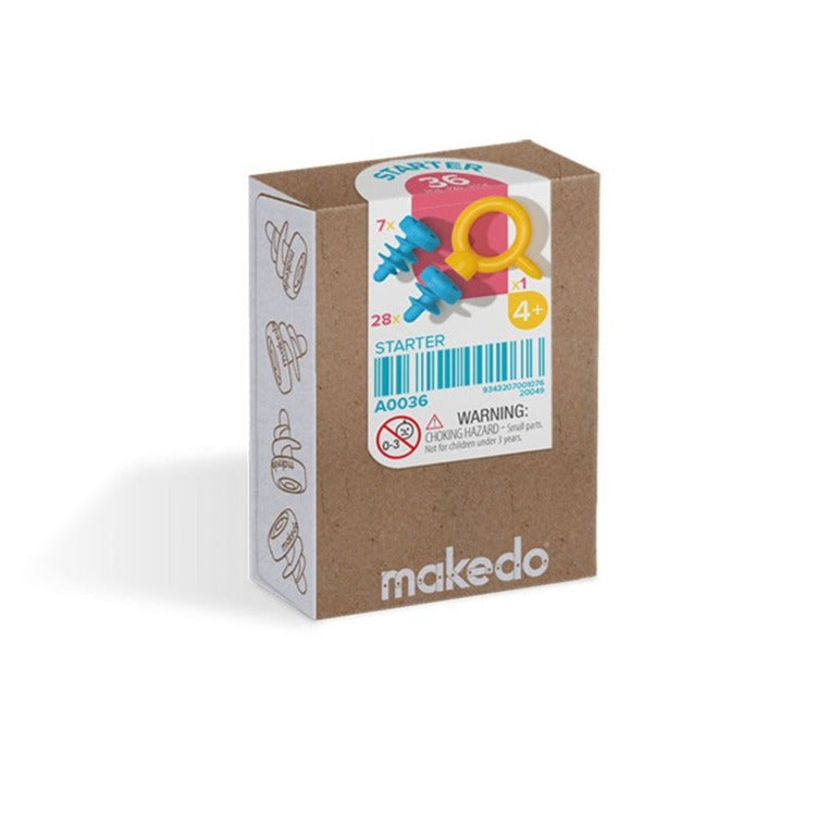 Makedo Cardboard Construction Starter Kit 36pcs Art and craft for kids Best Seller 4yrs+