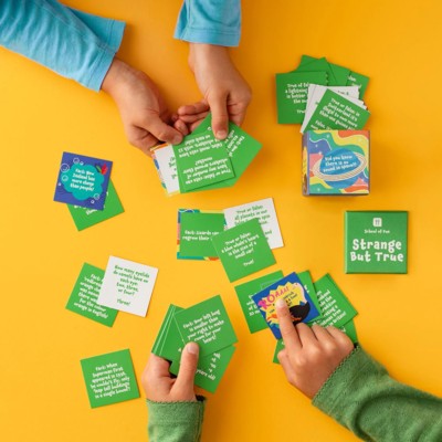 Talking Tables School Of Fun Games By Trivia & Games 4 Designs 1pcs Quiz Card Games Travel Toys for 5yrs+