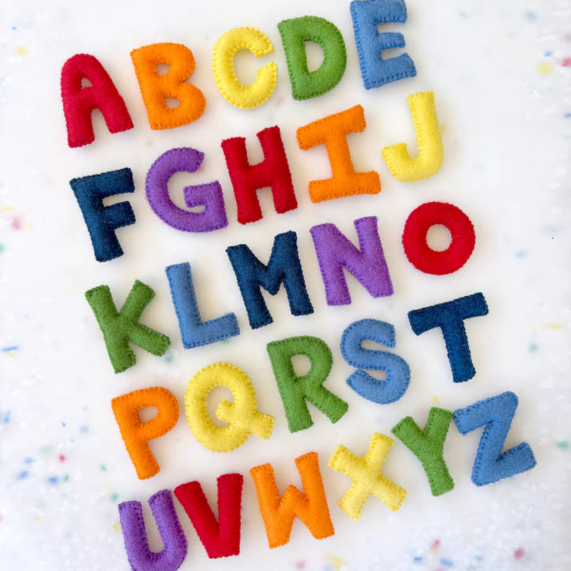 Tara Treasures Felt Rainbow Colourful Alphabet Capital Uppercase Letters Early Literacy Cognitive Language Phonics 3yrs+