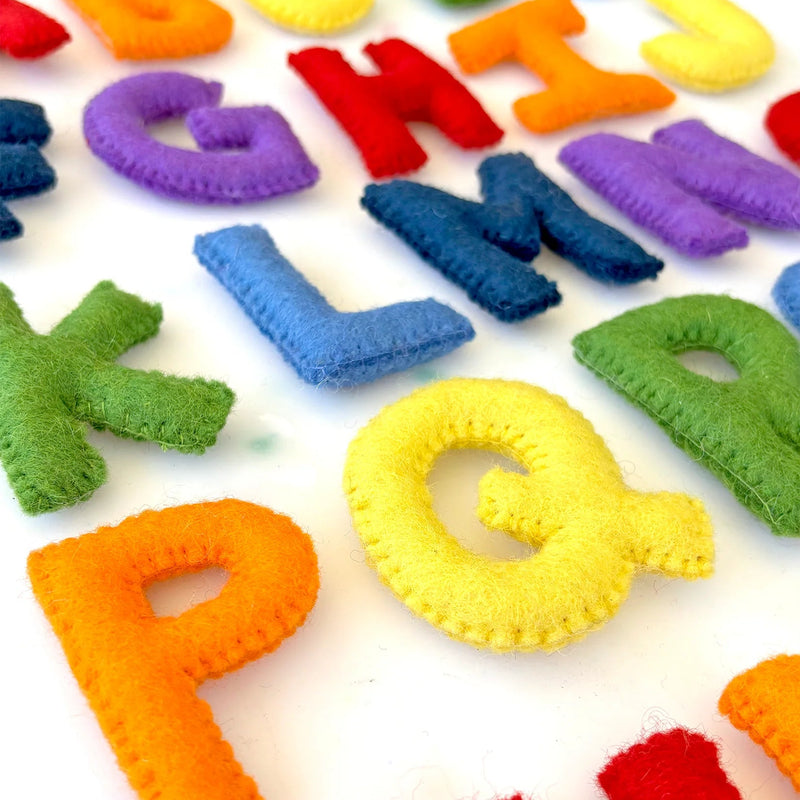 Tara Treasures Felt Rainbow Colourful Alphabet Capital Uppercase Letters Early Literacy Cognitive Language Phonics 3yrs+