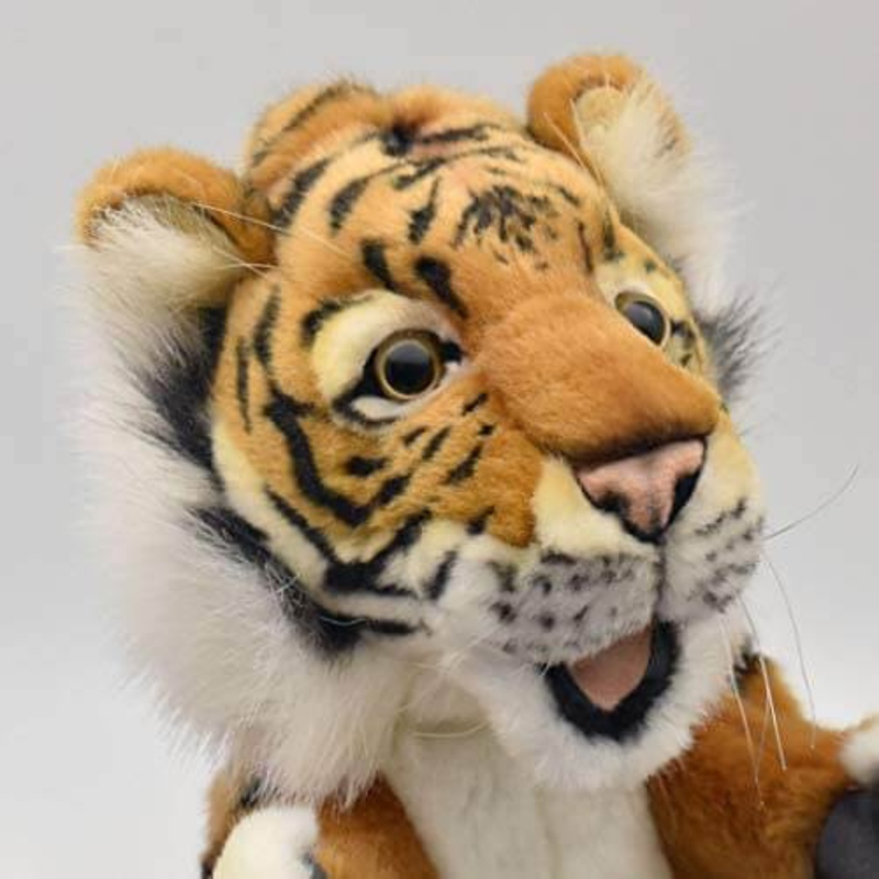 Tiger Cub Hand Puppet 37cm by Hansa Pretend and Imaginative Play Toy 3yrs+
