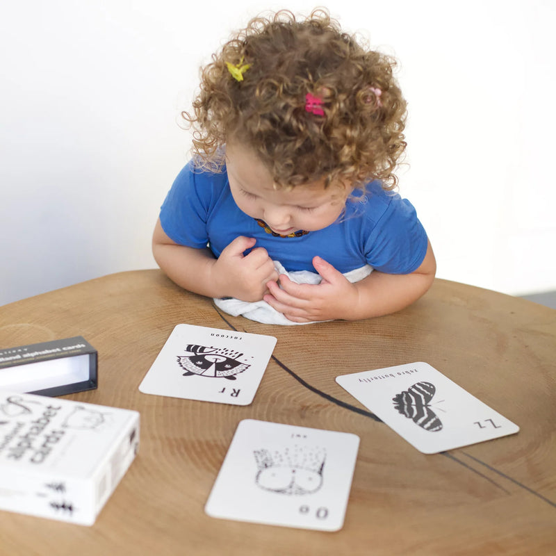 Wee Gallery Woodland Alphabet Flash Cards Set of 26 Baby Gifts Idea Baby Toys Best Seller 0m+