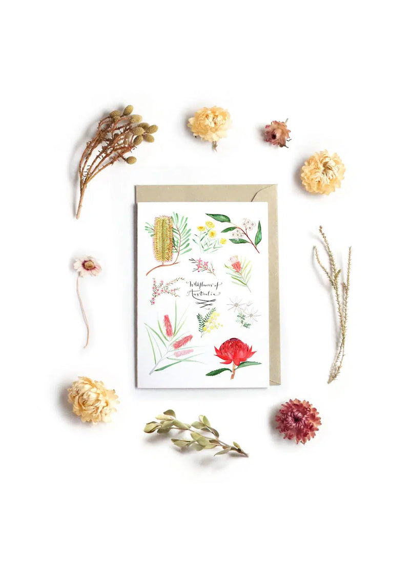 Some Wildflowers of Australia Greeting Card By To The Trees