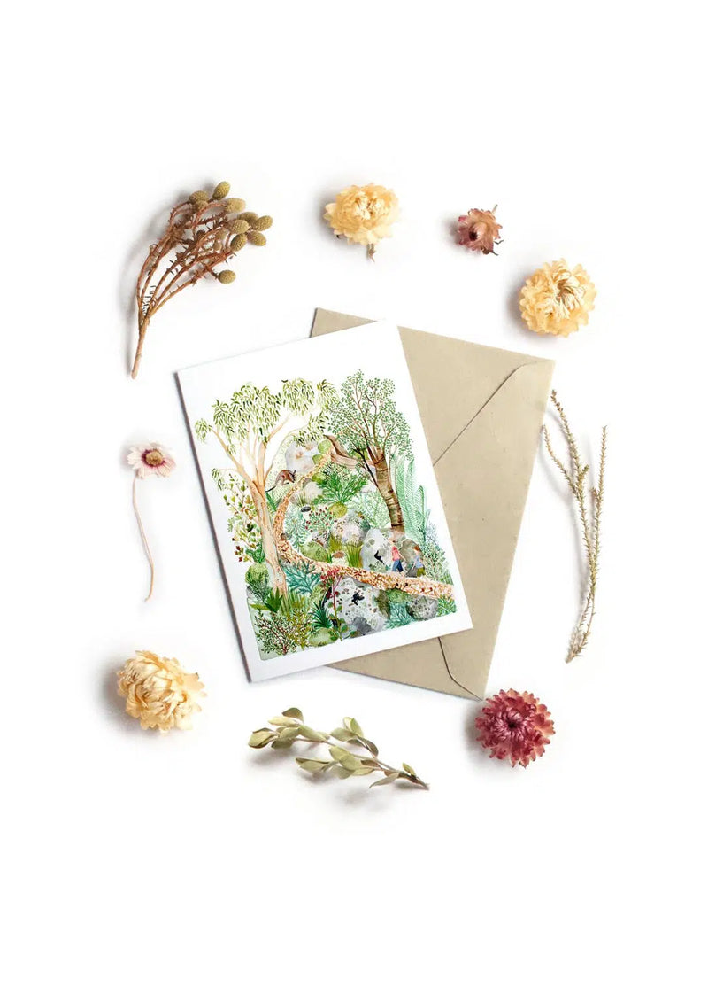 Bushwalking Shop Bushwalking Greeting Card By To The Trees Birthday Card Australiana Tr ...